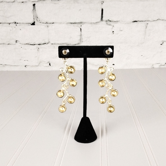 -Dvacaman Rhinestone Long Christmas Ornament Statement Earrings - Picture 3 of 6